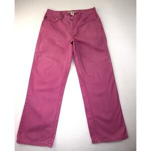 Y2K Polo Jeans Co Ralph Lauren Pink Cropped Jeans Womens Size 8 34x24 Cotton